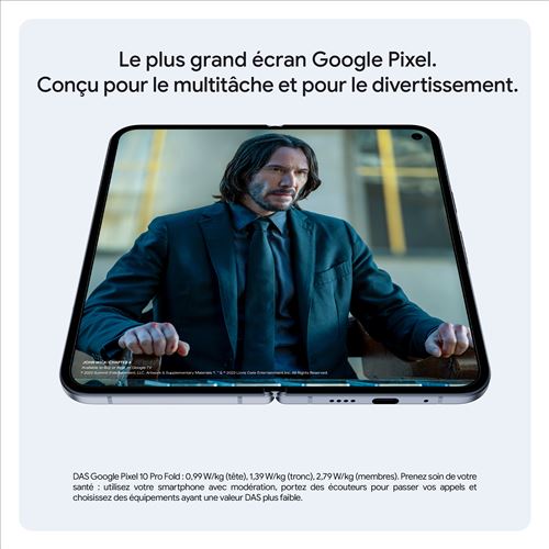 Smartphone Google Pixel 10 Pro Fold - 5G Double SIM - 256 Go ROM - ANDROID 16 .