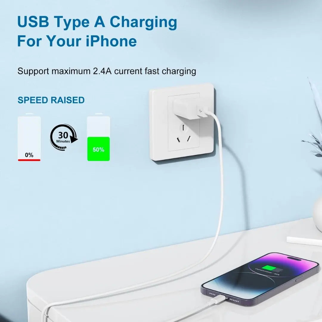 Câble de chargeur certifié Apple, câble Lightning – USB, charge rapide, pour téléphones Apple iPhone,