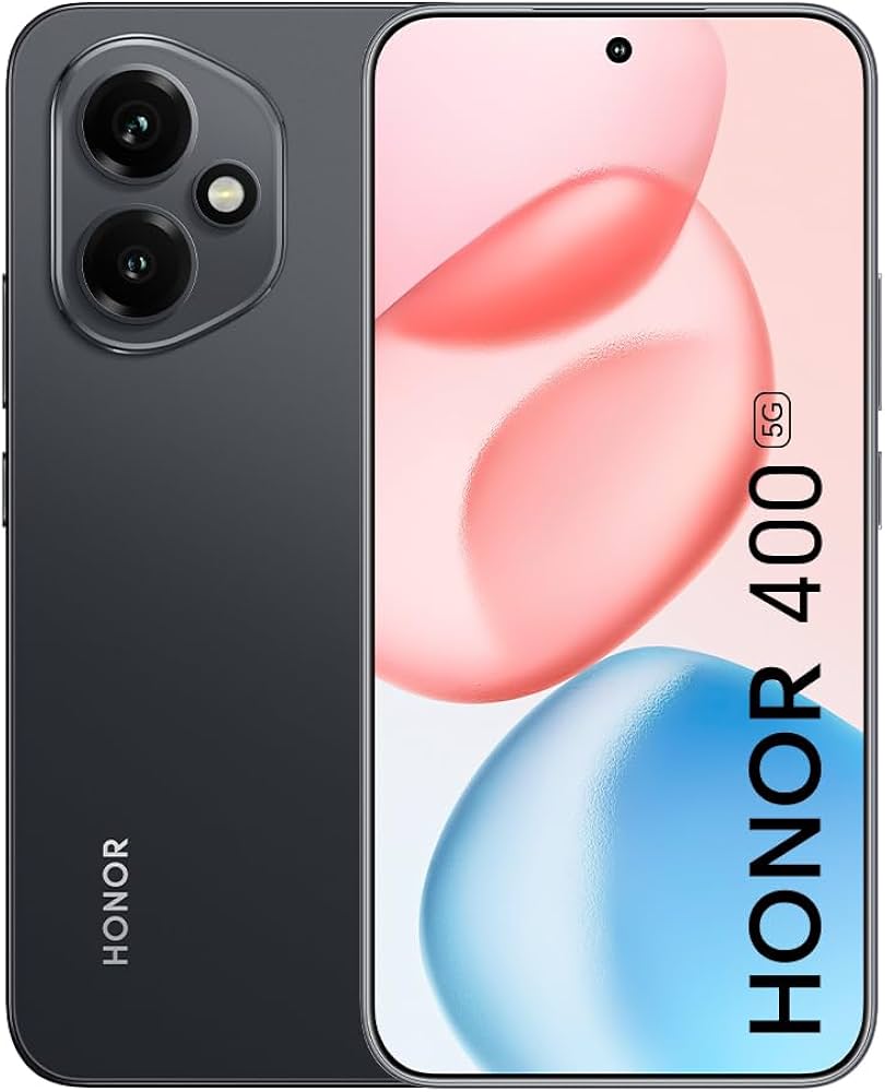 Honor 400 -  6,5 pouces  HD  120 Hz  200 mégapixels  12 Go Mémoire vive (RAM) - 512 Go - Android 15 - Capacité de la batterie 5 000 mAh