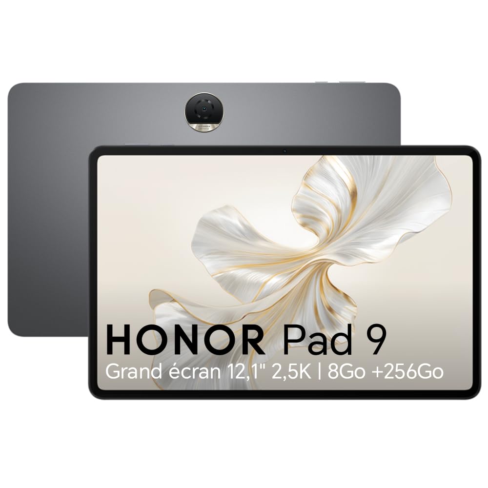 Honor Pad 9 - Taille d’écran 12,1 pouces - Mémoire vive (RAM)8Go - Capacité de stockage 256Go - Capacité de la batterie8 300mAh