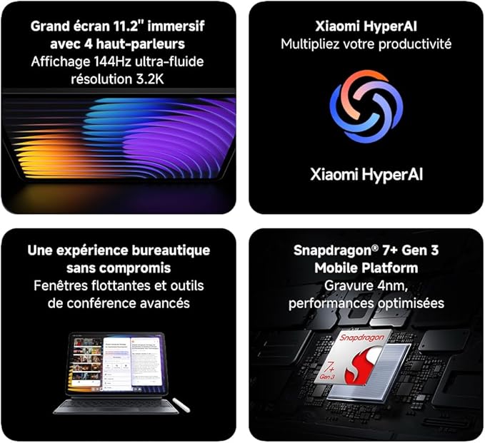 XIAOMI Pad 7 - 8 GO RAM - 256 ROM - 8000mAh - ANDROIT 13.