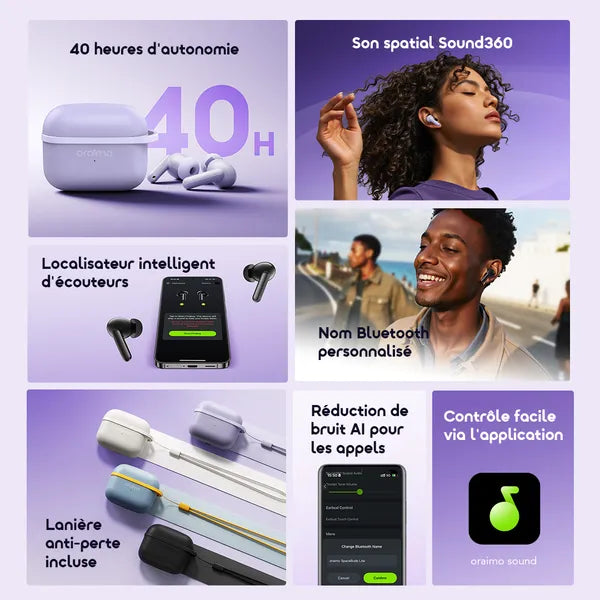 oraimo SpaceBuds Lite Écouteurs véritablement sans fil