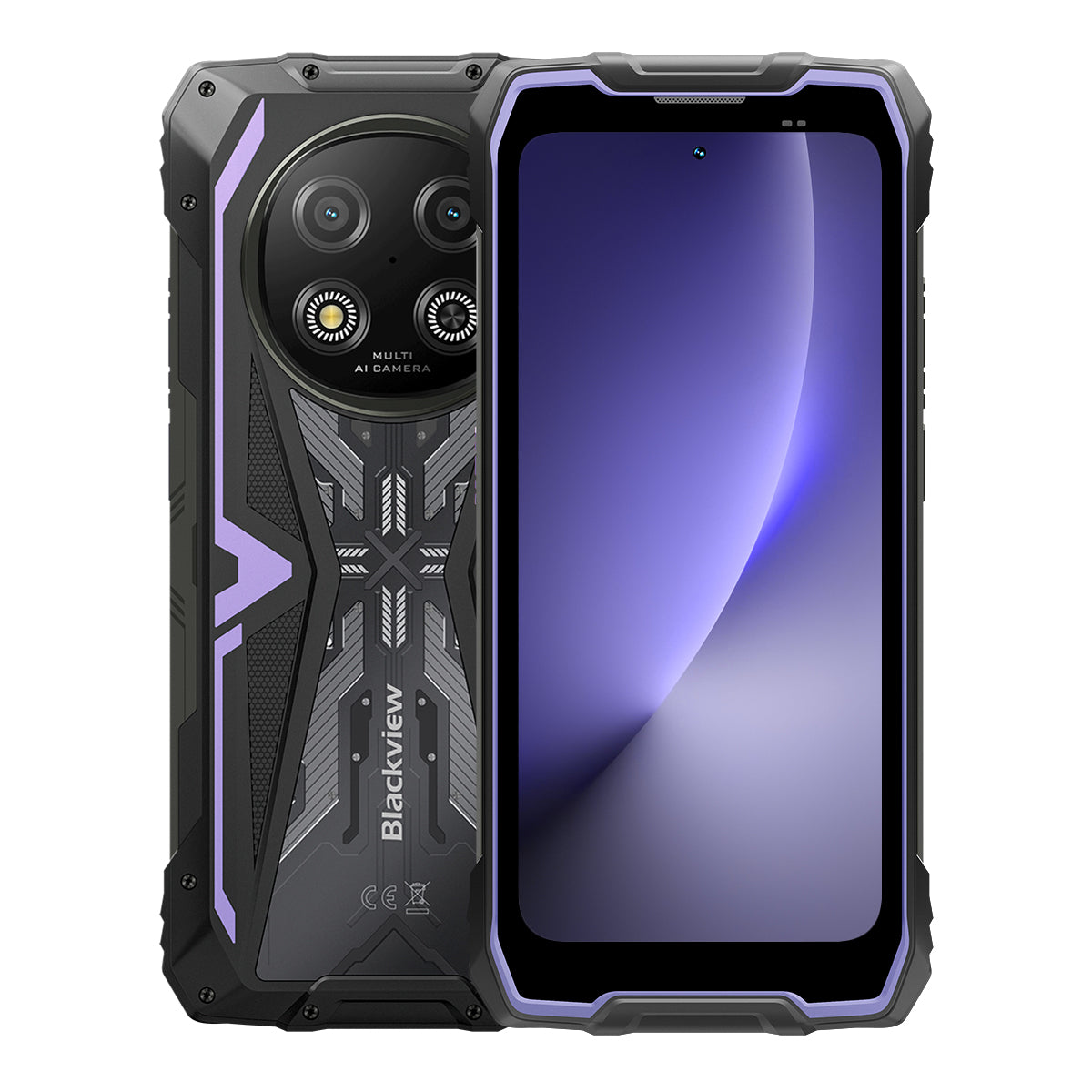 Blackview Rock 2 - Processeur Unisoc T8100 5G, 8 Go de RAM physique (+ 24 go de ram extension virtuelle) et 256 Go de stockage extensible.