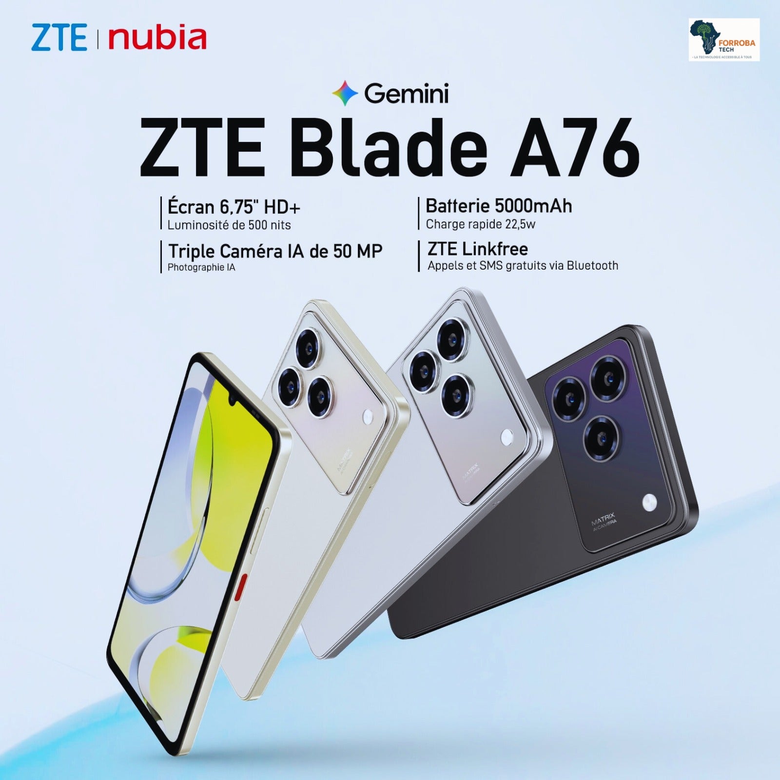 ZTE BLADE A76 (12GB + 128GB )