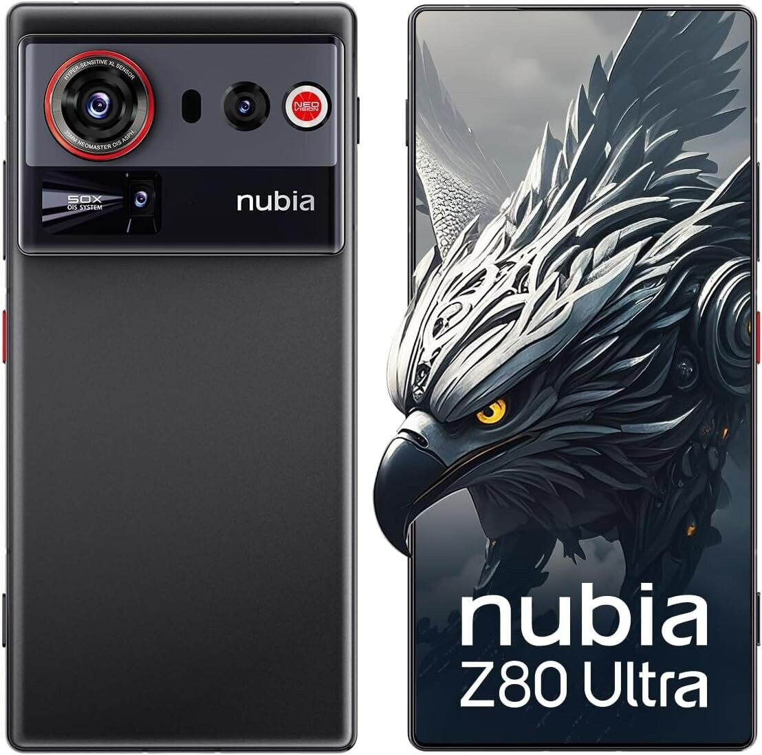 NUBIA Z80 ULTRA - 6,85 pouces  Full HD  144 Hz  50 mégapixels  Snapdragon 8 Elite Gen 5  Android 16  Capacité de la batterie 7 200 mAh