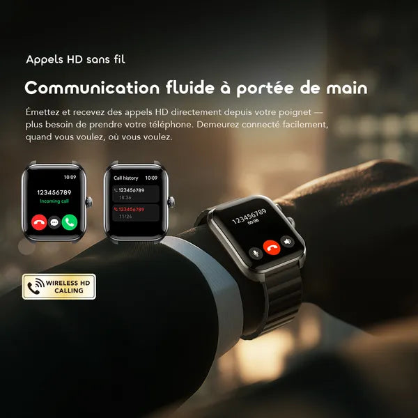oraimo Watch Nova 2 Montre connectée à écran tactile incurvé AMOLED IP68 de 2,01 pouces
