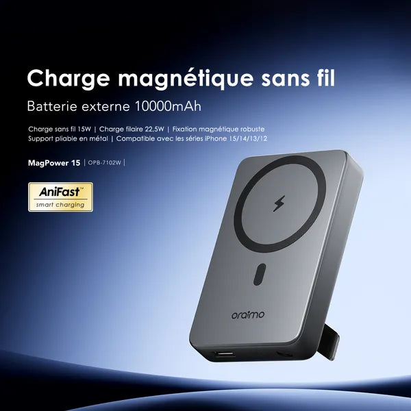 oraimo MagPower 15 10000mAh Wireless and Wired Power Bank