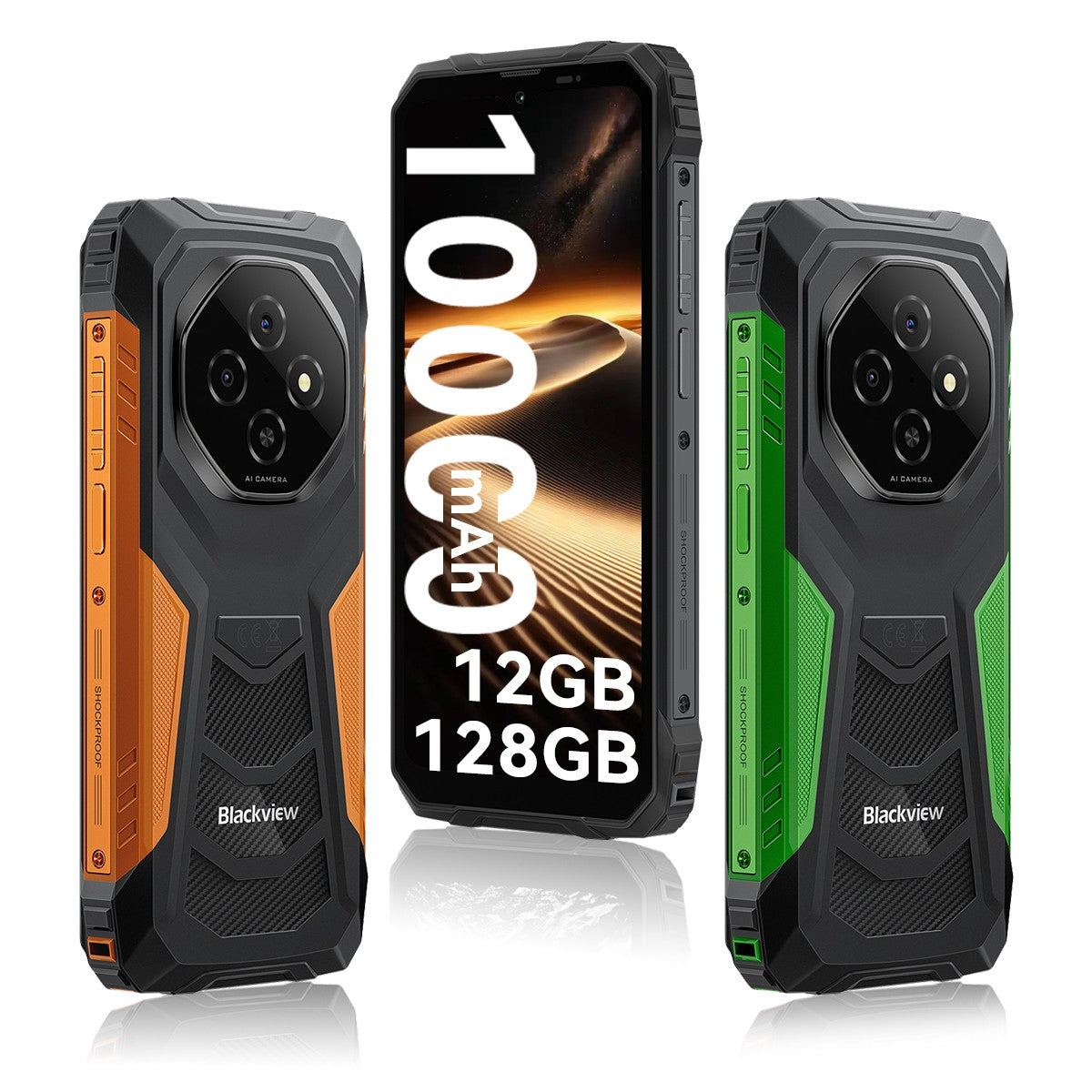 Blackview Fort 1 – Téléphone Portable Robuste 4G avec Écran Intelligent IA 6,56