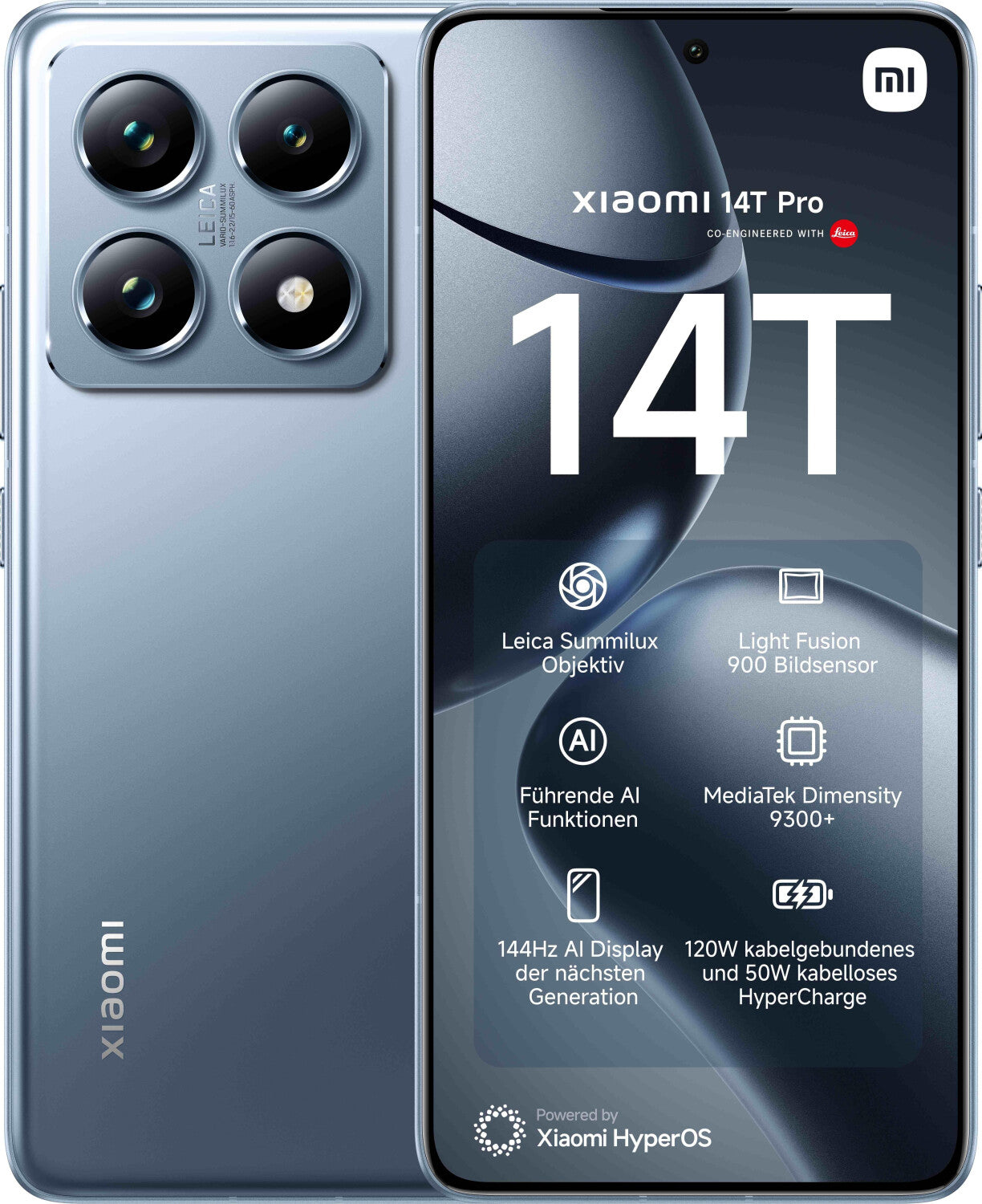 Xiaomi 14T Pro - 512GO - 6,67 pouces  Full HD  144 Hz  50 mégapixels  16 Go Mémoire vive (RAM)  Dimensity 9300+  Android 14  Capacité de la batterie 5 000 mAh